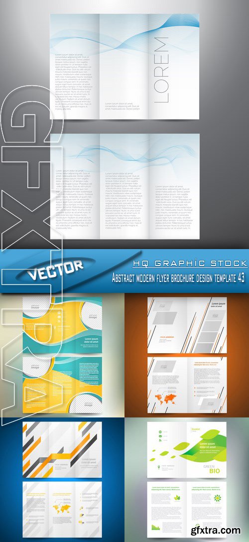 Stock Vector - Abstract modern flyer brochure design template 43