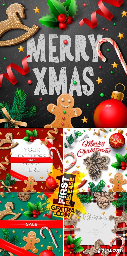 Christmas & New Year 2015 Vector 5