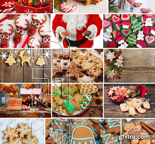 Stock Photos - Christmas And New Year Candies, 25xJPG