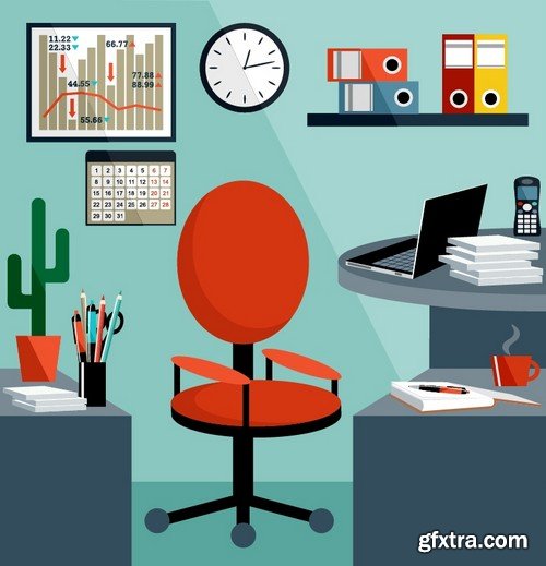 Stock Vectors - Workspace 3, 25xEPS