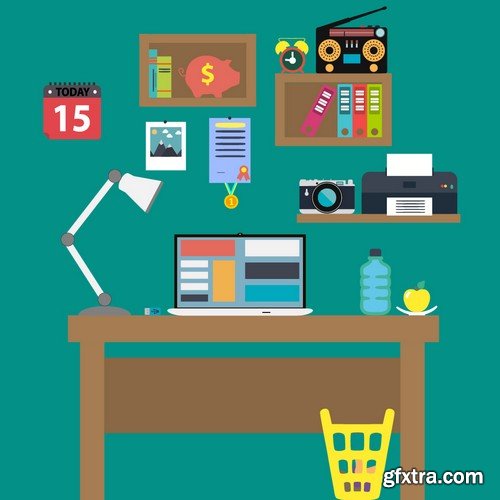 Stock Vectors - Workspace 3, 25xEPS