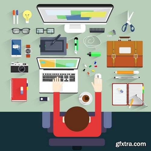 Stock Vectors - Workspace 3, 25xEPS