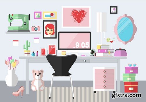 Stock Vectors - Workspace 3, 25xEPS