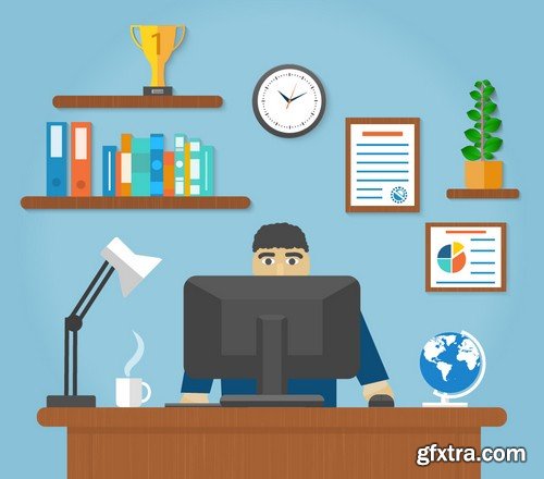 Stock Vectors - Workspace 3, 25xEPS