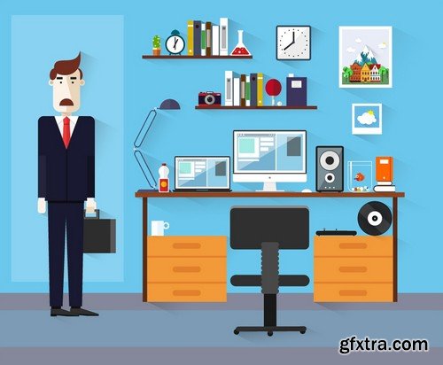 Stock Vectors - Workspace 3, 25xEPS