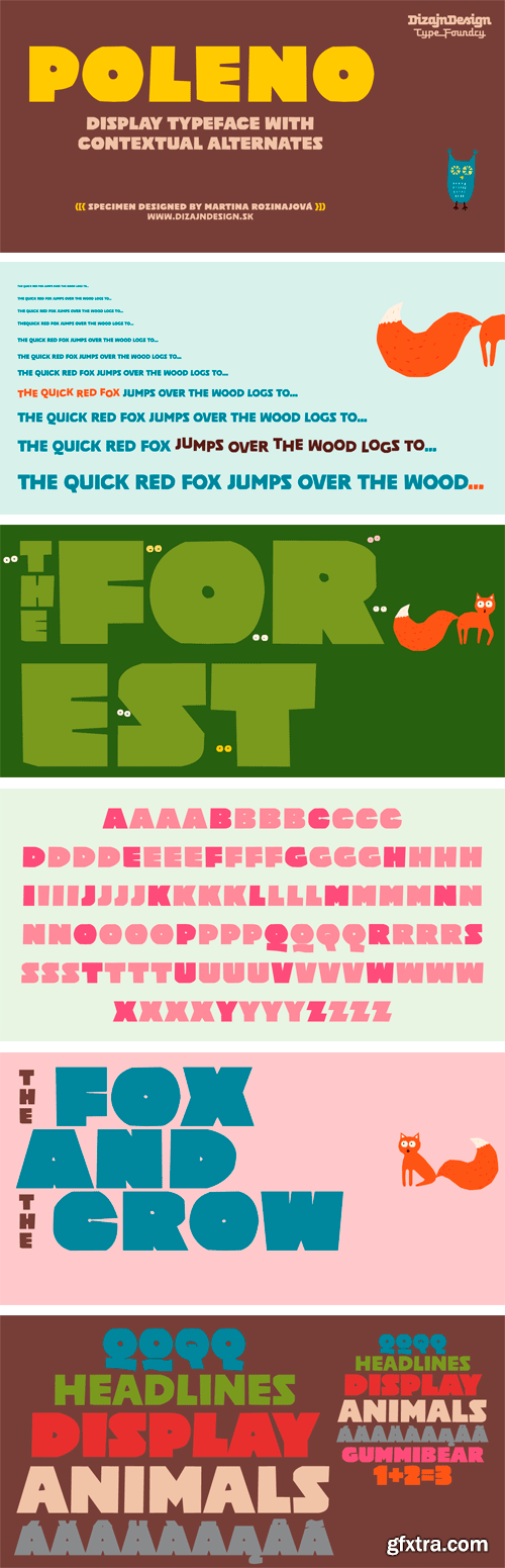 Poleno Font Family - 12 Fonts $119