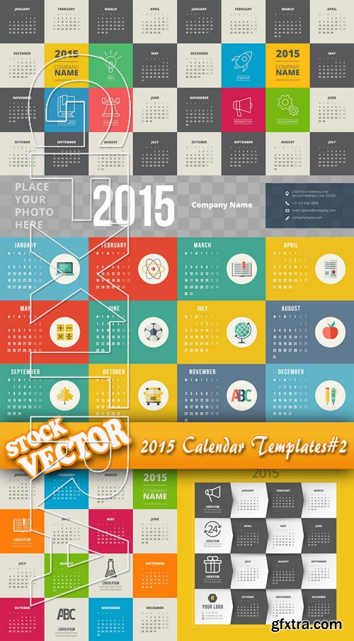 Stock Vector - 2015 Calendar Templates#2