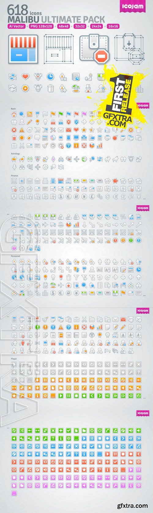 618 icons in Malibu Ultimate Pack - Creativemarket 1137