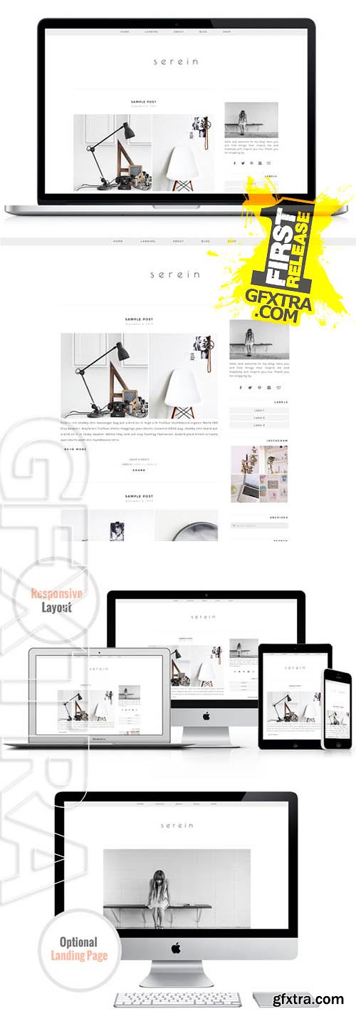 Responsive WP Theme - Serein - Creativemarket 80880