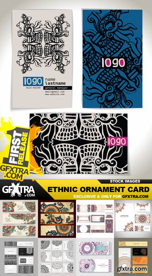 Ethnic Ornament Card - 25 Vector