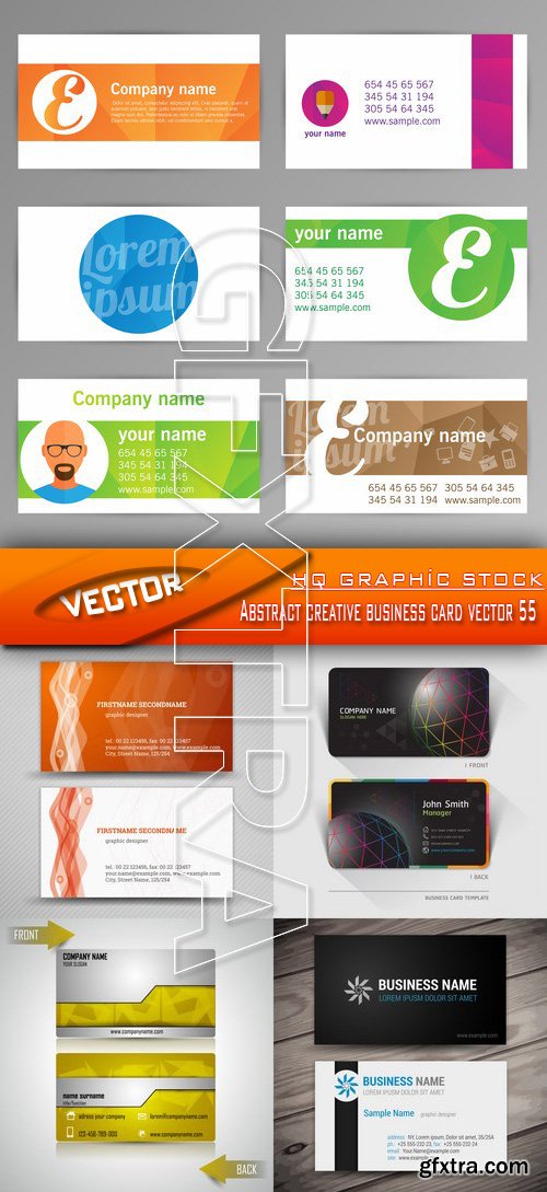 Stock Vector - Abstract creative business card vector 55