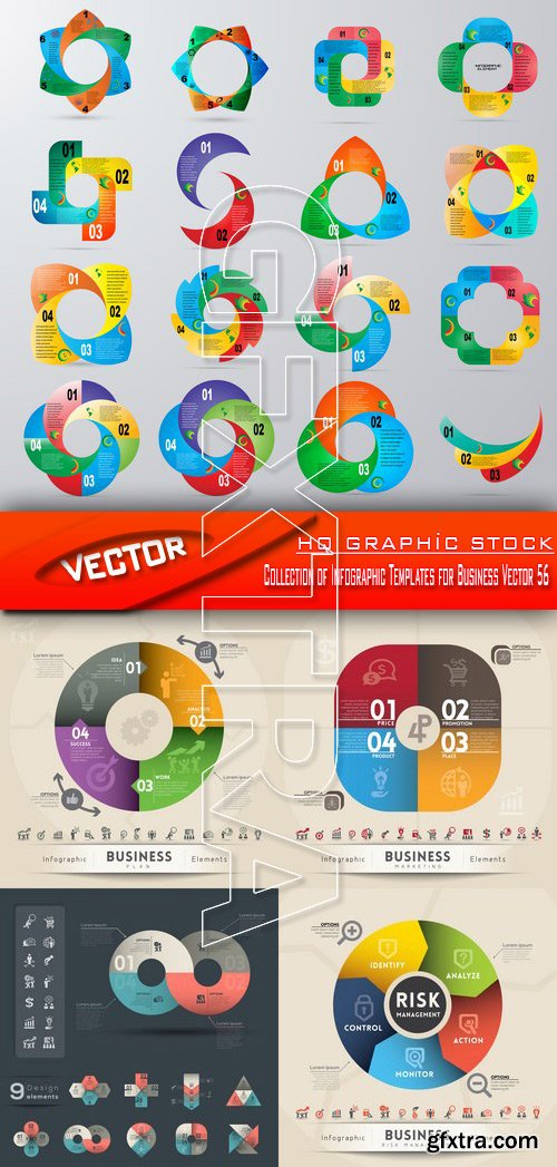 Stock Vector - Collection of Infographic Templates for Business Vector 56