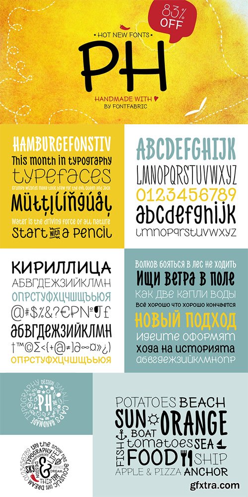 Ph Font Family 96 Fonts 2484$