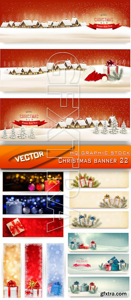 Stock Vector - Christmas banner 22