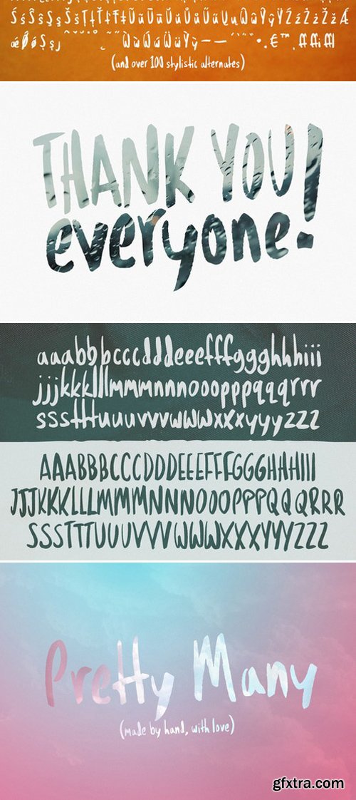 Pretty Many - Handmade Font 19$