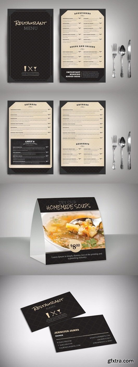 Restaurant Menu Classic (Package) CreativeMarket 40278