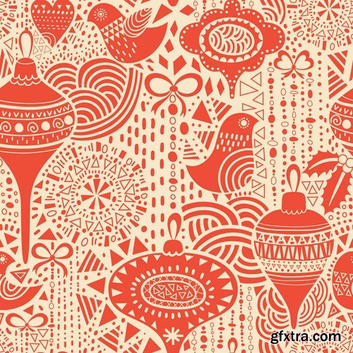 New Year Seamless Patterns - 25x EPS