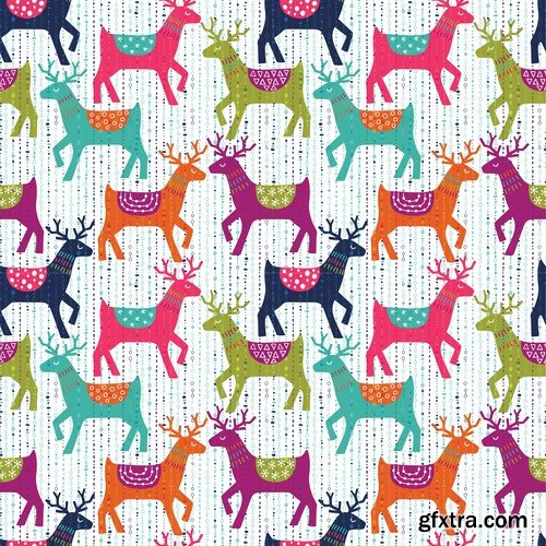 New Year Seamless Patterns - 25x EPS