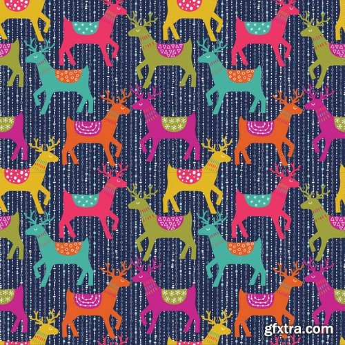 New Year Seamless Patterns - 25x EPS