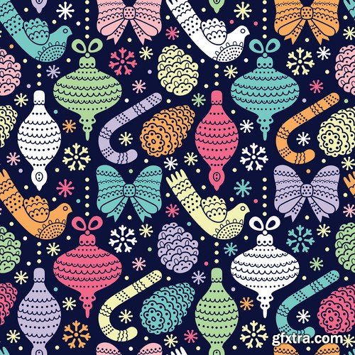 New Year Seamless Patterns - 25x EPS