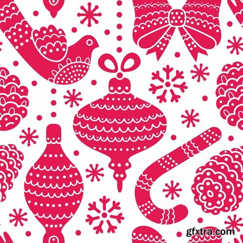 New Year Seamless Patterns - 25x EPS