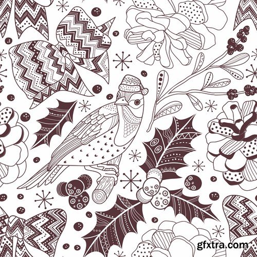 New Year Seamless Patterns - 25x EPS