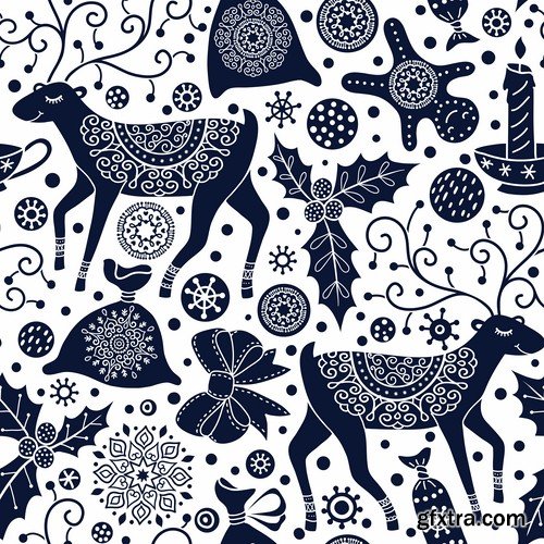 New Year Seamless Patterns - 25x EPS