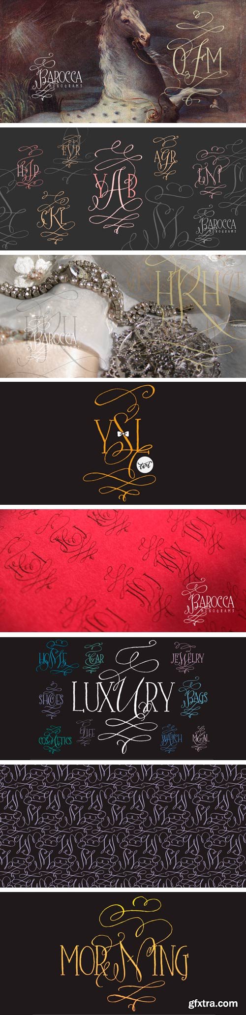 Barocca Monograms Font $30