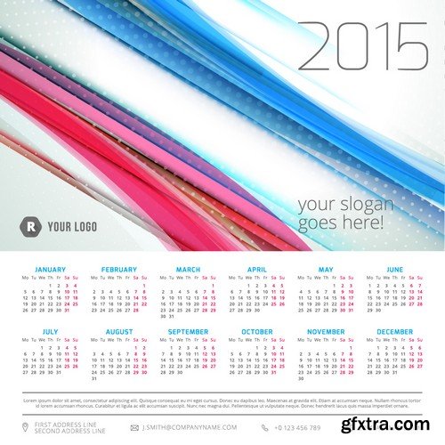 Stock Vectors - Calendar 2015 4, 25xEPS