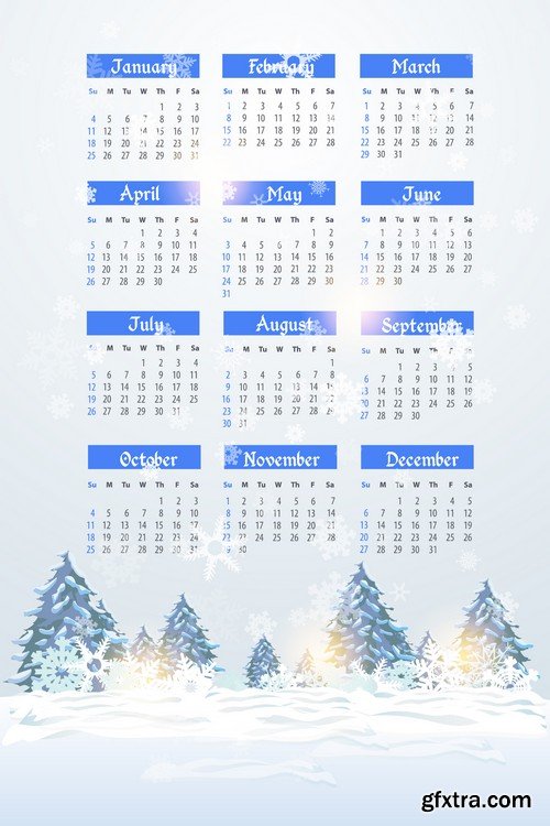 Stock Vectors - Calendar 2015 4, 25xEPS