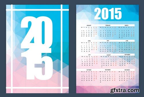 Stock Vectors - Calendar 2015 4, 25xEPS