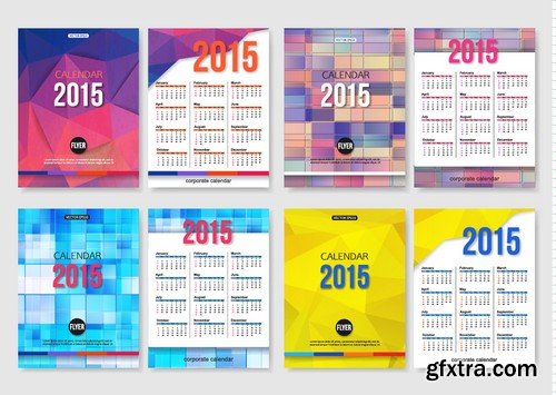 Stock Vectors - Calendar 2015 4, 25xEPS