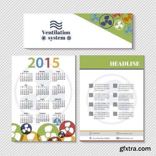 Stock Vectors - Calendar 2015 4, 25xEPS