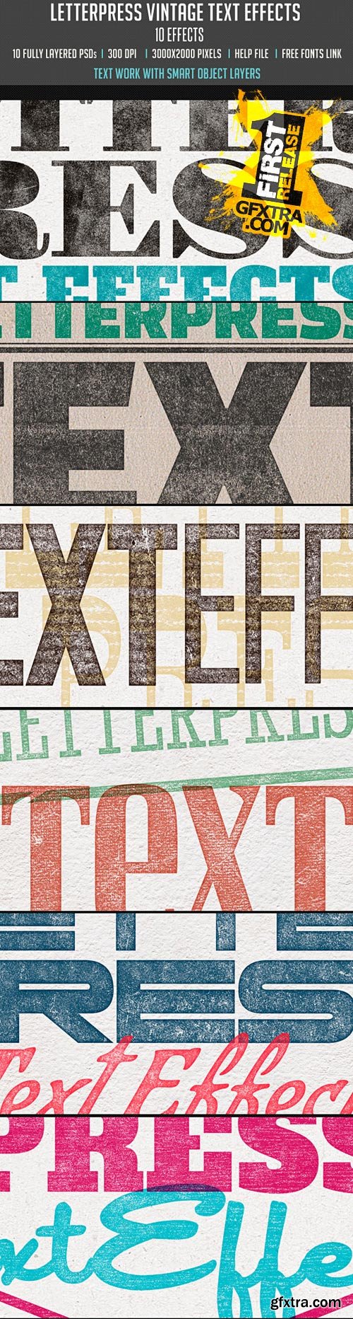 GraphicRiver - Letterpress Vintage Text Effects 9749142