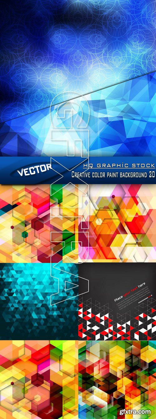 Stock Vector - Creative color paint background 20