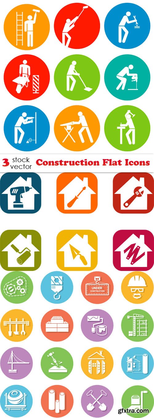 Vectors - Construction Flat Icons