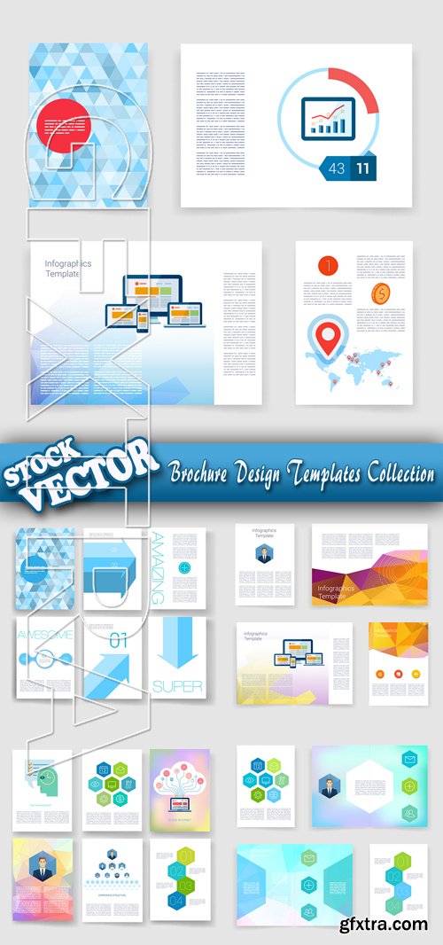 Stock Vector - Brochure Design Templates Collection