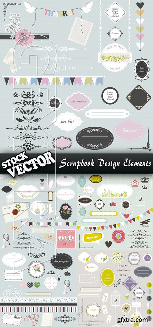 Stock Vector - Scrapbook Design Elements