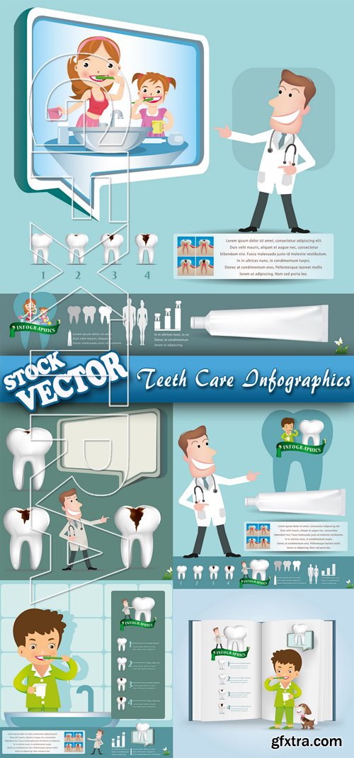 Stock Vector - Teeth Care Infographics