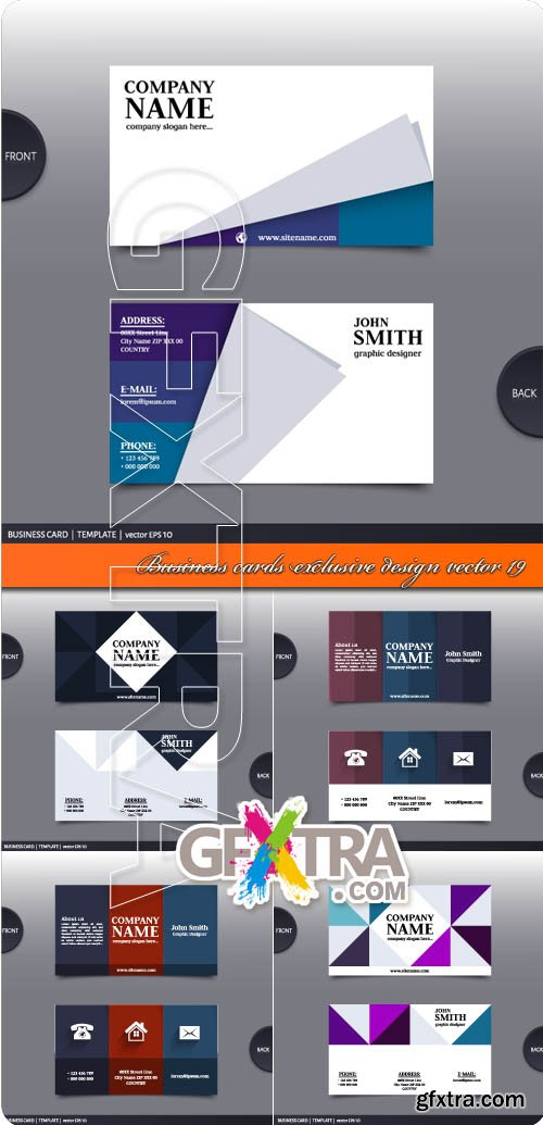 Business cards exclusive design vector 19