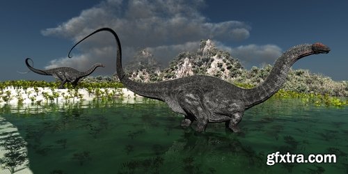 Collection of 3 d Dinosaurs  25 UHQ Jpeg