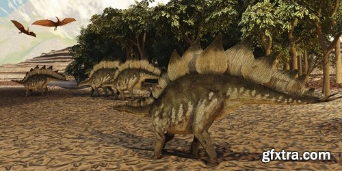 Collection of 3 d Dinosaurs  25 UHQ Jpeg