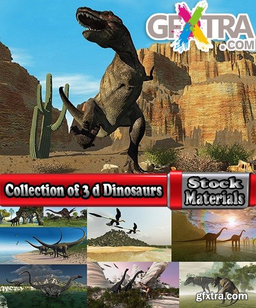 Collection of 3 d Dinosaurs  25 UHQ Jpeg