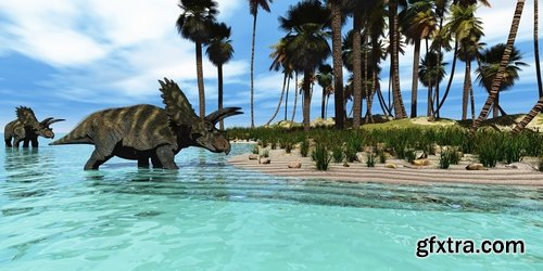 Collection of 3 d Dinosaurs  25 UHQ Jpeg