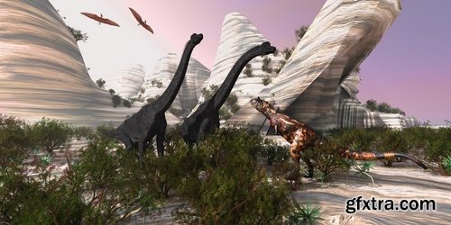 Collection of 3 d Dinosaurs  25 UHQ Jpeg