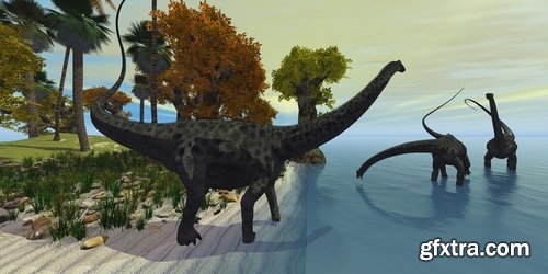 Collection of 3 d Dinosaurs  25 UHQ Jpeg