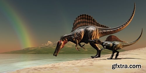 Collection of 3 d Dinosaurs  25 UHQ Jpeg