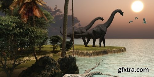 Collection of 3 d Dinosaurs  25 UHQ Jpeg