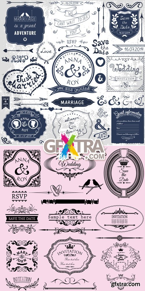 Wedding Design Elements Vector 8