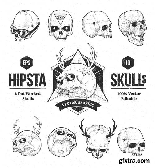 Hipster Grunge Design Elements -25x EPS